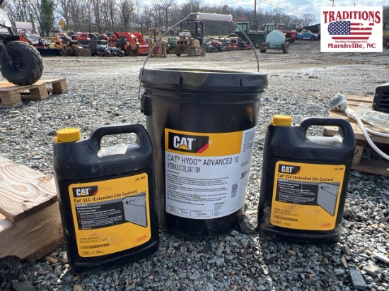 5 gallon CAT Hydraulic Fluid & (2) Gal AntiFreeze