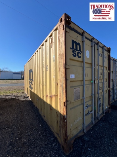 20ft x 8ft x 8ft Shipping Container - Yellow