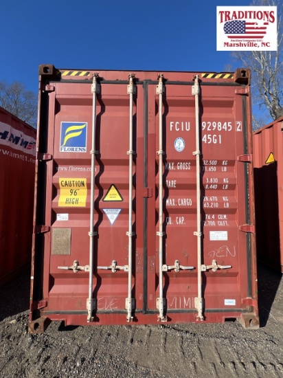 40ft x 9ft 6in Shipping Container - Red