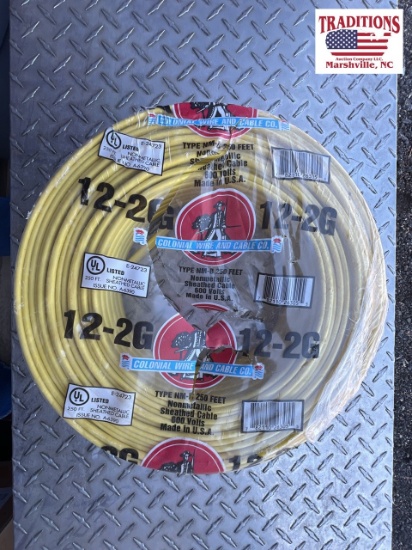 250-ft  Romex 12-2G Yellow Wire - NEW!