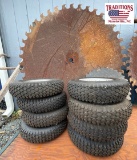 (8) 4.80x4.00-8  Tires / Rims