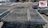 (10) Chain Link Panels / (1) Panel with Gate