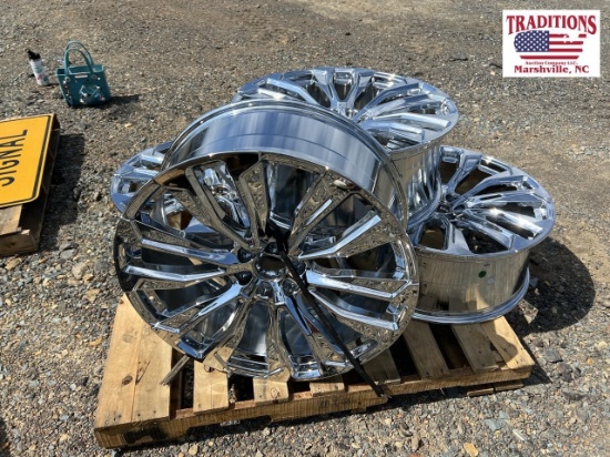4 26x10 6 Lug Chrome Wheels