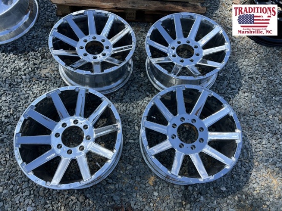 Set of 4 Fuel 20 x 10 8 Lug Chrome Wheels