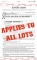 TERMS OF SALE