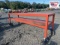 Orange Shop Table on Casters