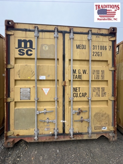 20ft x 8ft x 8ft Shipping Container