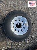 (4) 445-50R22.5 Super Single Rims & Tires