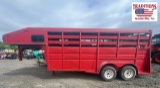 6' x 16' Livestock Gooseneck Trailer - NO TITLE