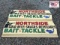 2 Plastic Sign Inserts Northside Bait & Tackle
