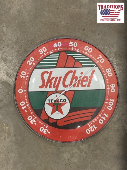 Sky Chief Texaco 12" Round Thermometer