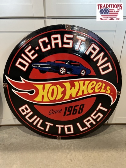 Hot Wheels Porcelin Sign 30"