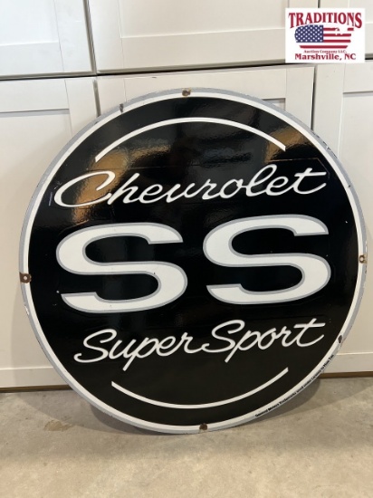 Chevrolet SS Super Sport Porcelin Sign 30"