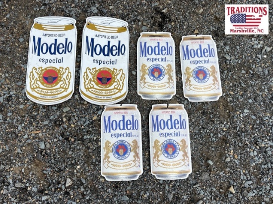 6 Modelo Metal Signs