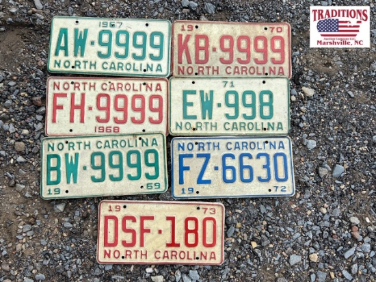 7 NC Vehicle Tags