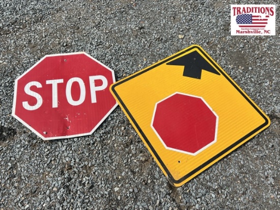Stop Sign & Stop Ahead Sign