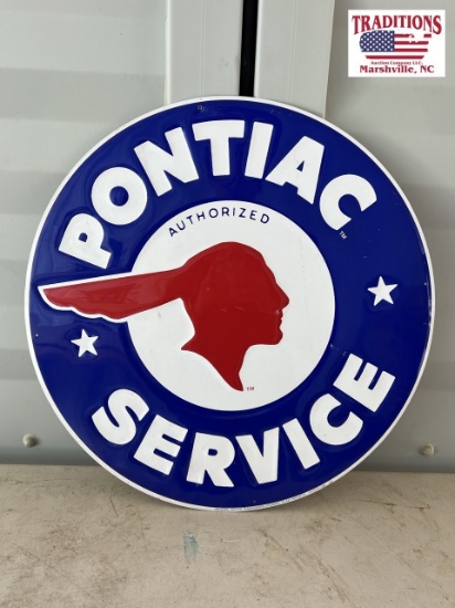 Ponitac Service Round Sign