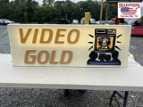 48 x 18 Lighted Video Gold Sign
