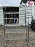Rolling 6 1/2 x 4 NSF Rack w 5 Shelves