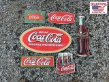 Coca-Cola Signs - 5 Porcelain 1 Metal