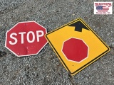 Stop Sign & Stop Ahead Sign