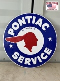 Ponitac Service Round Sign
