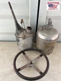 Racing Steering Wheel, Eagle Safety Can, Gas Can
