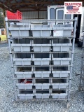 14x36x56 Metal Shelves w Plastic Containers