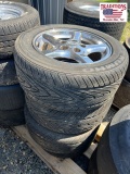 Set of 4 5 Lug Wheels w Kumho 245/50R16 Tires
