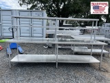 10ft Stainless Steel Table w Baker’s Shelf