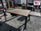 Metal Shop Table w Vice 65x36 w 23x21 Side Piece
