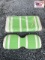 Green and White Golf Cart Seat