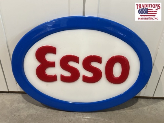 28" Oval Plastic Esso Sign