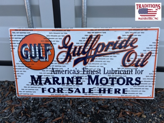 Metal Gulf Sign 36x18