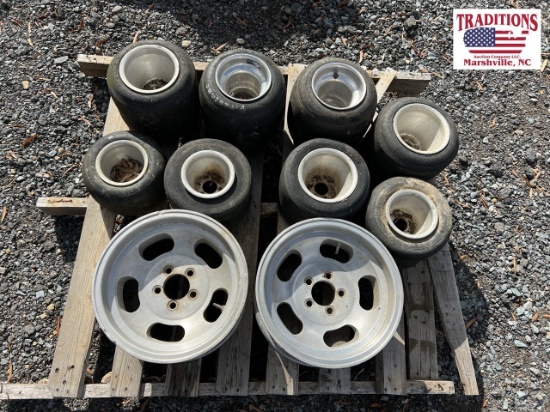 Mixed Lot of Go Kart Wheels and Tires