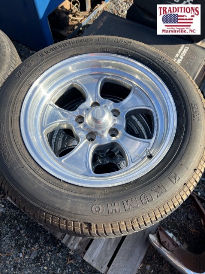 Set of 4 5 Lug American Racing Wheels with Tires