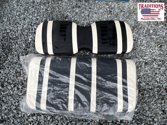 Black and White Golf Cart Seat