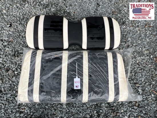 Black and White Golf Cart Seat