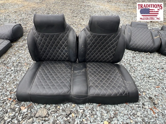 Black w Diamond Stitch Golf Cart Seat