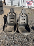 2 Plastic Bucket Race Car Seats