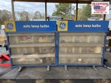 2 GE Auto Lamp Bulbs Display Cabinet