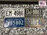 Lot of 4 SC Vehicle Tags