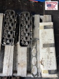 Pallet of V8 Heads & Crank