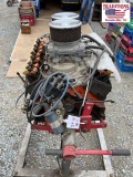Small Block V8 Engine on Stand