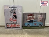 Lot of 2 Pepsi Metal Signs