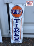 Metal Gulf Tires Sign 43x14