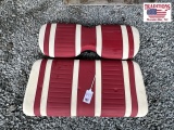 Red and White Golf Cart Seat