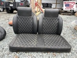 Black with Diamond Stitch Golf Cart Seat