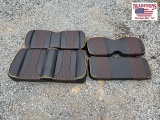 Front and Rear Black and Orange Golf Cart Seats