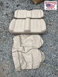 Tan Front Golf Cart Seat w Rear Seat Skins